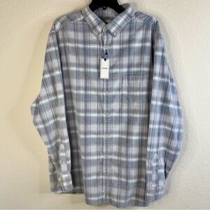 NWT ROWM Fine Corduroy Plaid Shirt Mens 2XLT